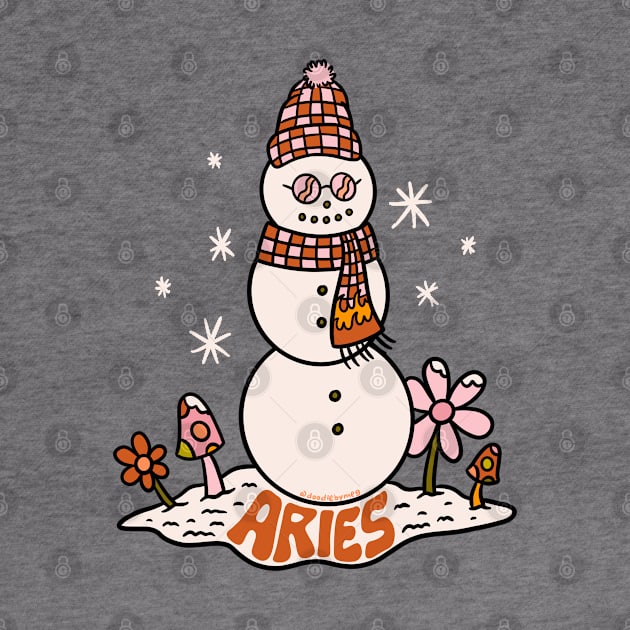 Aries Snowman by Doodle by Meg